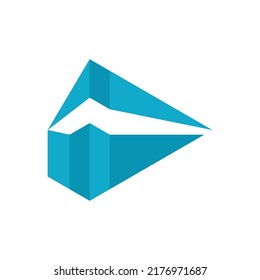 Cube business vector icon illustration