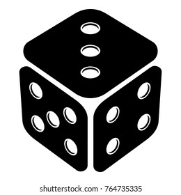 Cube casino icon. Simple illustration of cube casino vector icon for web