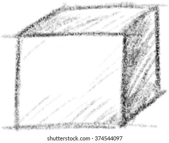 Cube charcoal sketch 