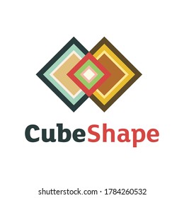 Cube Colorfull Shape Logo Vector