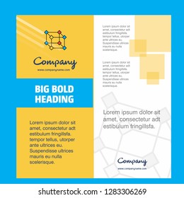 Cube Company Brochure Title Page Design. Company profile, annual report, presentations, leaflet Vector Background