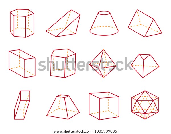 平らな上面 立方体と円錐 三角形のプリズムの幾何学的形状のプリズムと立方体 面体セット ベクターイラスト 白い背景に立方体と円錐 のベクター画像素材 ロイヤリティフリー