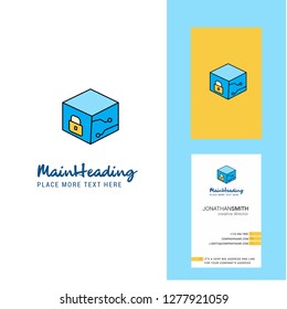 Cube  Creative Logo and business card. vertical Design Vector