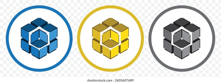 Cube, Cubic or Box Icon Illustration As A Simple Vector Sign and Trendy Symbol for Design, Websites, Presentation or Mobile Application. EPS 10.