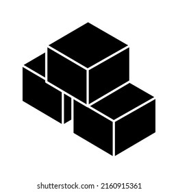 Cube, Cubic or Box Icon. vector illustration
