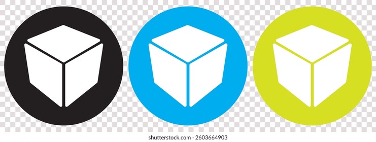 Cube, Cubic Icon. Box Illustration. Applied as Trendy Symbol for Design Elements, Websites, Presentation and Application - Vector.
