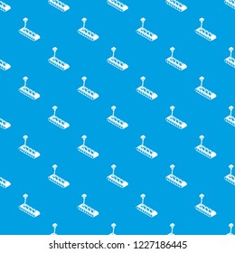 Cube d printing pattern vector seamless blue repeat for any use