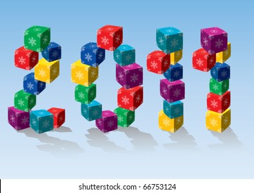 Cube for a decoration. Christmas.