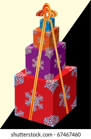 Cube for a decoration. Christmas.