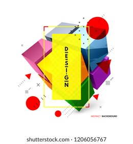 Cube. Design element for business or construction concept. 3d vector illustration.