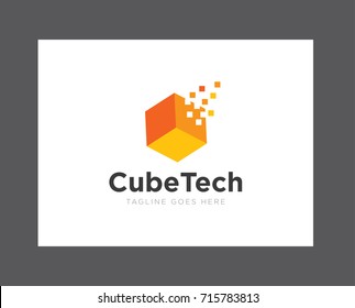 Cube Digital Technology Logo Icon Vector Template