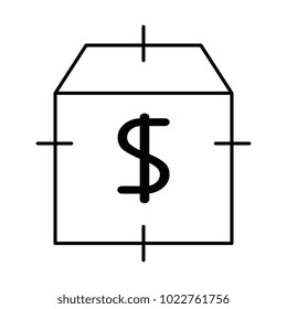cube with dollar symbol
