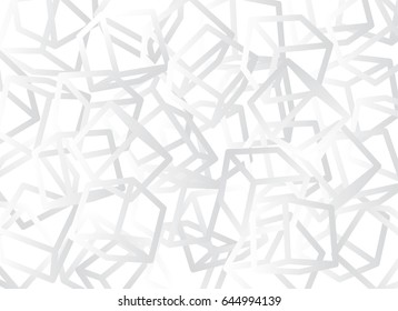 Cube edges filled with gradual shades, forming an exciting pattern
