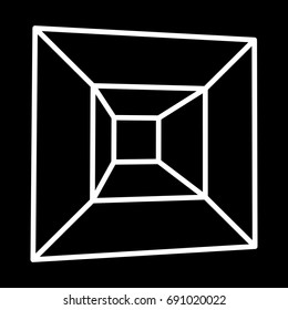 cube element. Digital Data Visualization Concept. Vector Illustration.