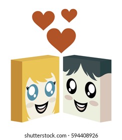 cube faces love symbol