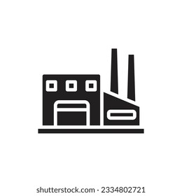 Cube Factory Filled Icon Vector Illustration
