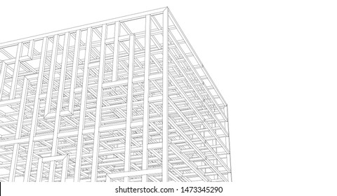 
cube frame abstract architecture 3d