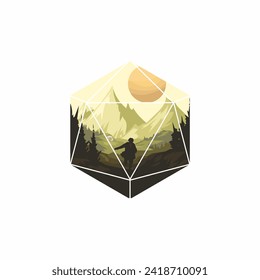 Cube, Frodo, Run, start the adventure, logo design, cube illustration.
