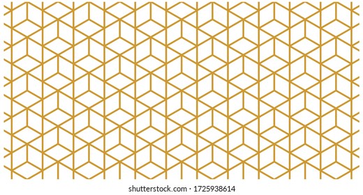 Cube Geomatric Pattren Gold Color