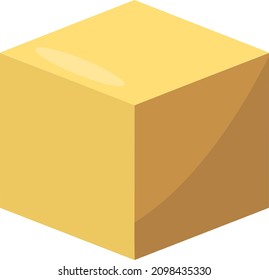 Cube. Geometric figure. A figure in a plane.