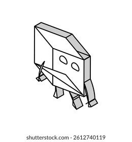 cube geometric shape character isometric icon vector. cube geometric shape character sign. isolated symbol illustration
