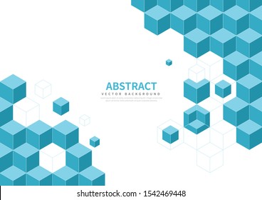 Cube Geometry Abstract Vector Background 