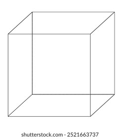 cube geometry black and white