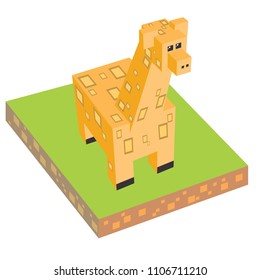 Cube Giraffe Isometric