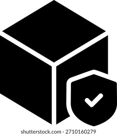 Vector de ilustración de icono de glifo de cubo
