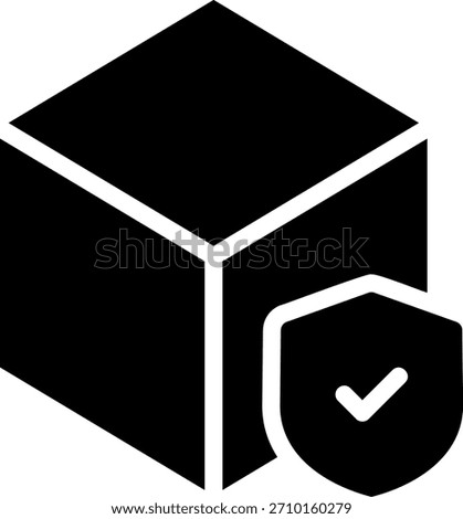 cube glyph icon illustration vector