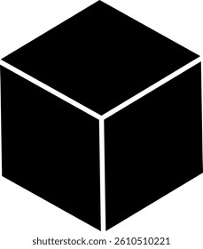 A cube glyph icon represents a simple box, symbolizing structure, storage, or modular elements