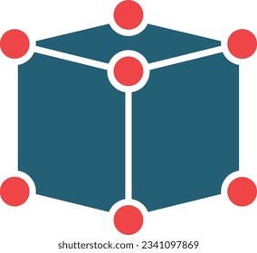 Glifo De Cubo Icono De Dos Colores Para Uso Personal Y Comercial.
