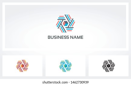 Cube Hexagon Abstract Lines Logo