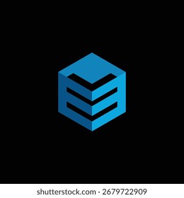 Cube Hexagon Geometric Logo Design Vector Template