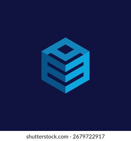 Cube Hexagon Geometric Logo Design Vector Template