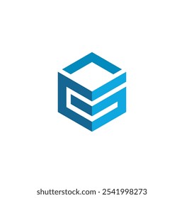 Cubo Hexagon Letter G logo diseño Vector Plantilla