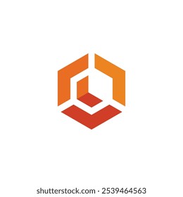 Cube Hexagon Logo design vector template