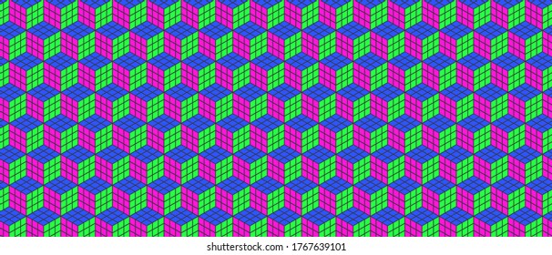 Cube hexagon pattern vector background