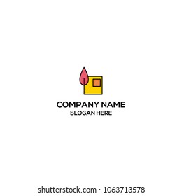Cube home logo design