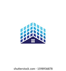 Cube home vector template icon design