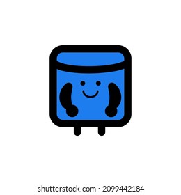 cube ice icon vector illustration cartoon cute character