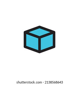 cube ice icon for website, presentation symbol