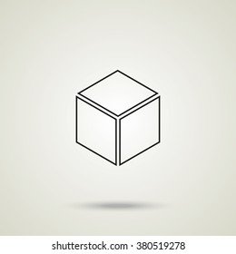 Icono de cubo.