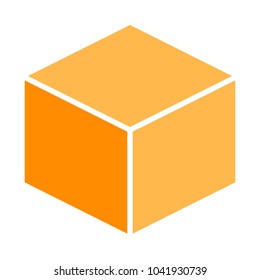 Cube Icon.  96x96 for Web Graphics and Apps.  Simple Minimal Pictogram. Vector