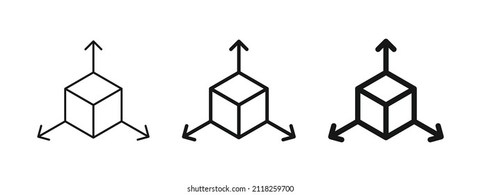 Cube icon with arrows, Augmented reality. cube symbol, 3D Cube line icon, Abstract Cube Hexagon Logo with arrow for website design and mobile, app development	
