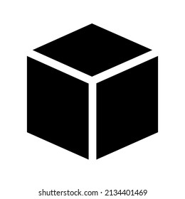 cube icon with black color