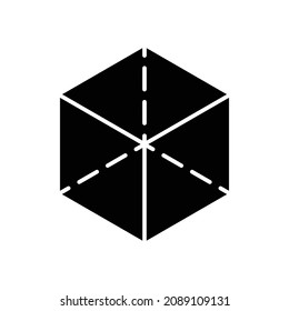 cube icon, box vector, object illustration