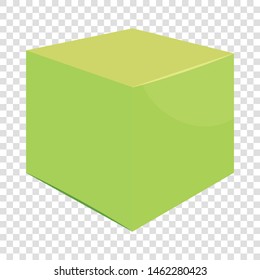 Cube Icon. Cartoon Illustration Of Cube Vector Icon For Web