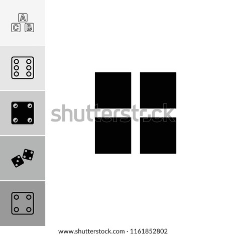 Cube icon. collection of 6 cube filled and outline icons such as dice. editable cube icons for web and mobile.