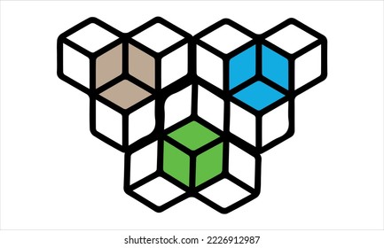 cube icon, design inspiration vector template for interface and any purpose